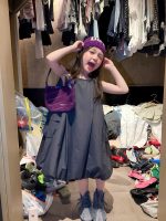 【90-150cm】ワンピース 女の子 無地 ノースリープ トレンド - 画像 (5)