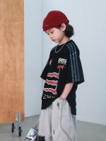 【120-170cm】Tシャツ プリント カジュアル 半袖 ゆったり 夏新作 - 画像 (3)