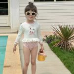 【80-135cm】水着 UVカット速乾 フリル スウィート - 画像 (3)