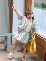 【90-150cm】ベストorアウター+スカート 女の子 UVカット 無地 - 画像 (3)