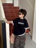 【90-160cm】Tシャツ アルファベット プリント 夏新作 男の子 - 画像 (4)