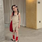 【80-130cm】セットアップ 女の子 ノースリープ 無地 シンプル - 画像 (4)