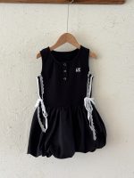 【100-150cm】ワンピース 配色 切り替え ノースリーブ 動きやすい カワイイ - 画像 (6)