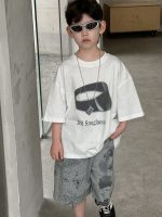 【90-160cm】半袖Tシャツ 男の子 シンプル ゆったり ユニーク ラウンドネック 普段着 - 画像 (5)