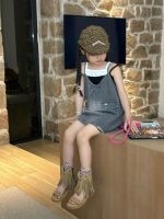 【90-150cm】キャミソールorワンピース 女の子 レイヤード デニム - 画像 (5)