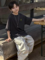 【90-160cm】Tシャツ スポーツ風 カジュアル プリント 男の子 - 画像 (5)
