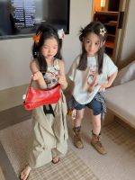 【90-160cm】半袖Tシャツorショートパンツ 女の子 ゆったり トレンド - 画像 (5)
