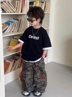 【90-160cm】Tシャツ アルファベット プリント 夏新作 男の子 - 画像 (5)