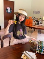 【90-160cm】Tシャツ リボン柄 カワイイ カジュアル 合わせやすい 半袖 - 画像 (3)