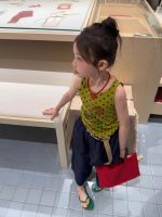 【90-150cm】ベストorパンツ 女の子 ドット柄 レイヤード トレンド - 画像 (6)