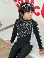 【90-145cm】水着 UVカット長袖 速乾 セパレートスイムウェア
