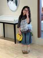 【100-160cm】ズボン デニム 韓国風 カジュアル 無地 シンプル ゆったり - 画像 (3)