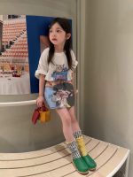 【90-150cm】半袖Tシャツ 女の子 プリント カートゥーン ゆったり - 画像 (6)