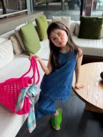 【100-150cm】ワンピース 女の子 無地 ノースリープ ゆったり - 画像 (3)
