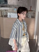 【100-170cm】半袖 シャツ 男の子 ストライプ お出かけに - 画像 (5)
