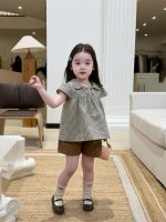 【90-140cm】シャツorパンツ 女の子 チェック柄 折り襟 - 画像 (2)