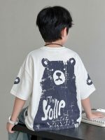 【120-170cm】Tシャツ クマ柄 カジュアル プリント 半袖 男の子