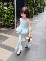 【90-140cm】ベストorパンツ 女の子 快適 ベルボトム ファッション - 画像 (3)
