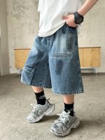 【120-170cm】ショートパンツ デニム ゆったり 合わせやすい ジーンズ - 画像 (2)