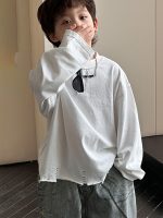 【100-160cm】Tシャツ カジュアル ゆったり 無地 長袖 男の子
