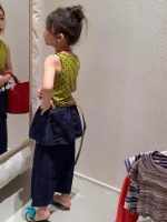 【90-150cm】ベストorパンツ 女の子 ドット柄 レイヤード トレンド - 画像 (5)