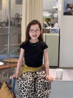 【90-150cm】半袖Tシャツorパンツ 女の子 レオパード シンプル - 画像 (8)