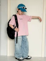 【90-160cm】Tシャツ レトロ プリント 半袖 男の子 - 画像 (4)