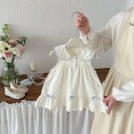 【73-100cm】ワンピース ベビー リボン付き スウィート - 画像 (3)