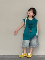 【100-150cm】ベスト ノースリーブ プリント カジュアル 男の子 ゆったり - 画像 (6)