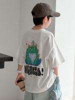 【90-160cm】Tシャツ プリント 男の子 半袖 ラウンドネック - 画像 (5)