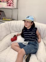【90-150cm】ポロシャツorパンツ 女の子 ノースリープ ボーダー柄 - 画像 (6)