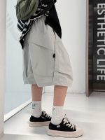 【120-170cm】ショートパンツ シンプル ゆったり 合わせやすい ズボン - 画像 (4)