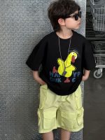 【90-160cm】Tシャツ 半袖 ラウンドネック プリント ダック柄 - 画像 (3)
