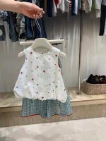 【90-140cm】トップスorパンツ 女の子 チェック柄 ノースリープ - 画像 (3)