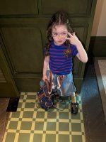 【90-150cm】半袖Tシャツorパンツ 女の子 ボーダー柄 デニム - 画像 (4)