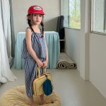 【80-130cm】サロペット 女の子 ストライプ キャミソール カジュアル - 画像 (4)
