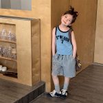 【80-130cm】ショートパンツ 女の子 ストライプ ストリート風 - 画像 (5)