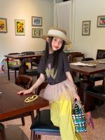 【90-160cm】Tシャツ リボン柄 カワイイ カジュアル 合わせやすい 半袖 - 画像 (5)