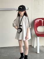 【100-150cm】Tシャツ 配色 プリント ゆったり 半袖 女の子 夏新作 - 画像 (3)
