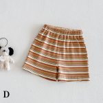 【73-120cm】半袖Tシャツorショートパンツ ベビー Vネックロゴ ボーダー - 画像 (14)