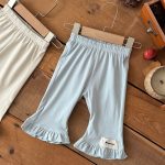 【73-100cm】パンツ ベビー フリル 刺繍ロゴ - 画像 (4)