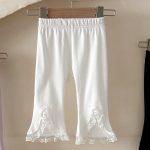 【73-100cm】パンツ ベビー レース フリル スリット 九分丈 - 画像 (12)