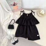 【73-120cm】セットアップ ベビー 女の子 キャミソール＆ワイドパンツ - 画像 (5)