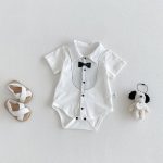 【66-90cm】ロンパース プリンス 半袖 ベビー服