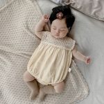 【66-90cm】ロンパース レース切り替え ノースリーブ - 画像 (7)