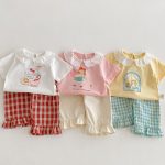 【73-120cm】半袖Tシャツ ベビー フリル襟 カートゥーン - 画像 (15)
