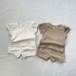 【73-100cm】セットアップ フリル袖 ワッフル - 画像 (6)