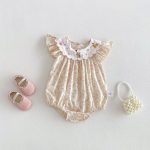 【66-90cm】ロンパース ベビー 花柄 フリル おしゃれ - 画像 (2)
