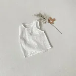 【66-90cm】 ベスト or セットアップ ベビー 韓国風 シンプル - 画像 (7)
