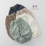 【80-130cm】パンツ ボトムス ベビー 韓国風 シンプル - 画像 (2)